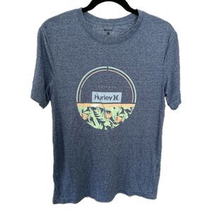Hurley NWOT Men's Circle Logo Birds Of Paradise Hawaii Crew Neck T Shirt S